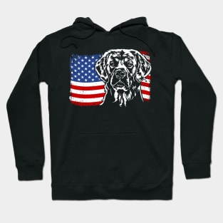 Golden Retriever Mom Dad American Flag patriotic dog Hoodie